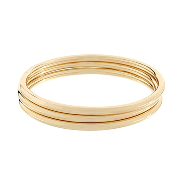 3 Row Metal Stackable Bangle Bracelet - Picture 1 of 2